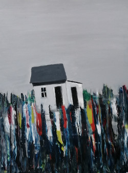 Haus, Öl auf Leinwand, 80 x 60, 2018